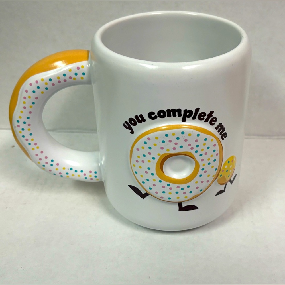 Tim Hortons 2025 ”You Complete Me" Ceramic Mug Sprinkle Donut And Timbit New